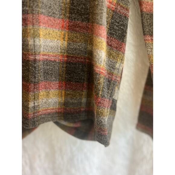 Fantastic Fawn Womens Plaid Boho Criss Cross Top Size M Grunge Indie Western - Picture 7 of 11